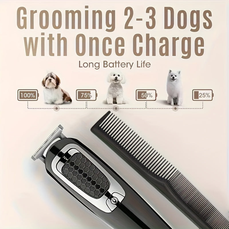 Cordless Rechargeable Dog Paw Trimmer - Electric Clippers for Paws, Ears, Face, and More