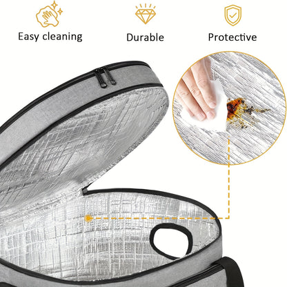 2 Layer Slow Cooker Carrier - Insulated Travel Bag for 6, 7, and 8 Quart Cookers with Lid Straps - Perfect for Potlucks and Family Gatherings