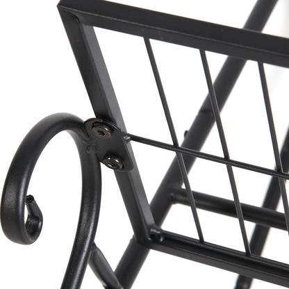 6 Tier Metal Plant Stand - Space-Saving Multi-Plant Display Rack - Sturdy Black Flower Pot Holder for Home and Patio Decor
