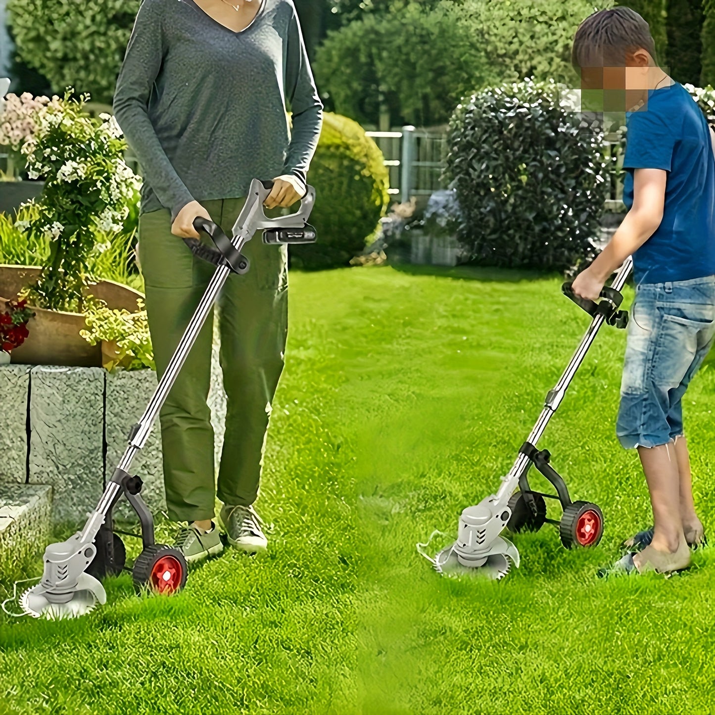 Lawn Mower Auxiliary Wheel – Gasoline & Electric Compatible, Perfect for Outdoor Gardening & Weed Removal