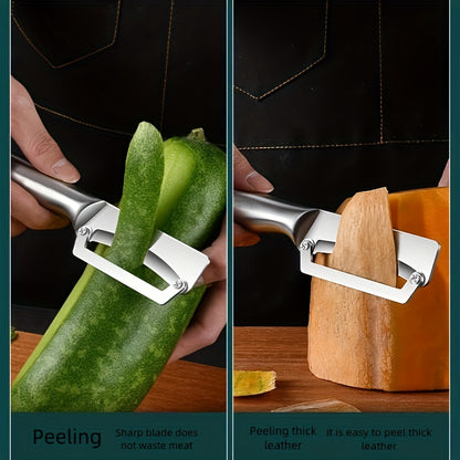 1/2pcs Stainless Steel Vegetable and Fruit Peelers - Sharp Blades for Potatoes, Pumpkins, Apples and More - Kitchen Tool DS9195