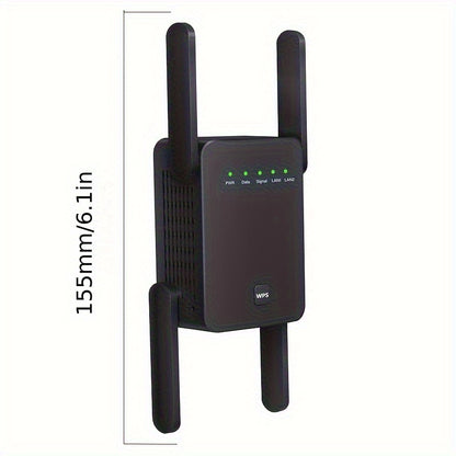 2023 WiFi Extender - 8470 Sq. Ft. Coverage, 2.4GHz, 1-Tap Setup, Ethernet Port, WiFi Booster for Home