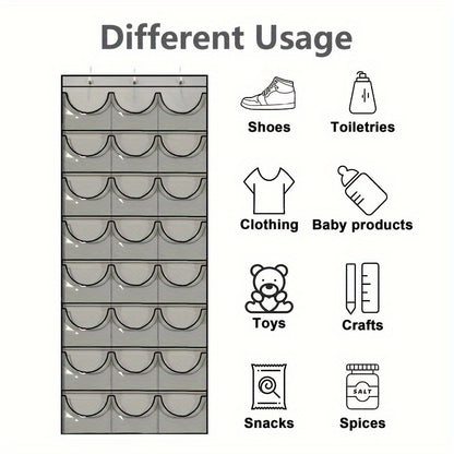 Wall-Mounted Hat Storage Bag – Hanging Multi-Pocket Organizer for Back Door & Household Use