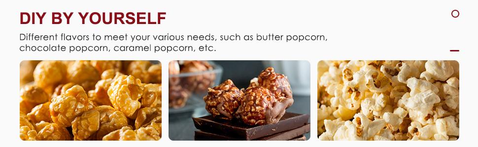 6-Quart Electric Popcorn Maker with Nonstick Plate & Quick-Heat Stirring – Cool Touch Handles