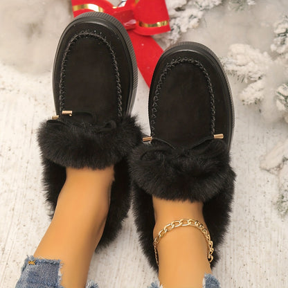 Women's Warm Plush Winter Ankle Boots - Cozy Snow Boots for Cold Weather