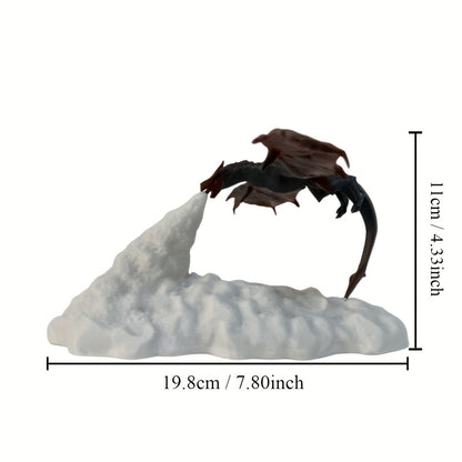 Fire Dragon 3D Printed Lamp – Volcano Dragon Night Light for Bedroom and Office, Mood Lighting and Moon Light Desktop Lamp