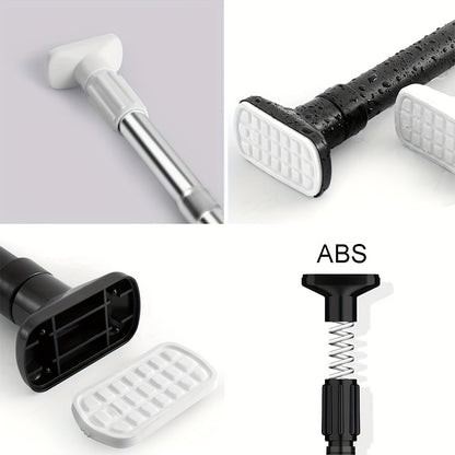 Adjustable Tension Curtain Rod - Heavy-Duty, No-Drill Extendable Rod for Shower, Closet, Window, Towel Rack - Metal and Plastic Home Accessory