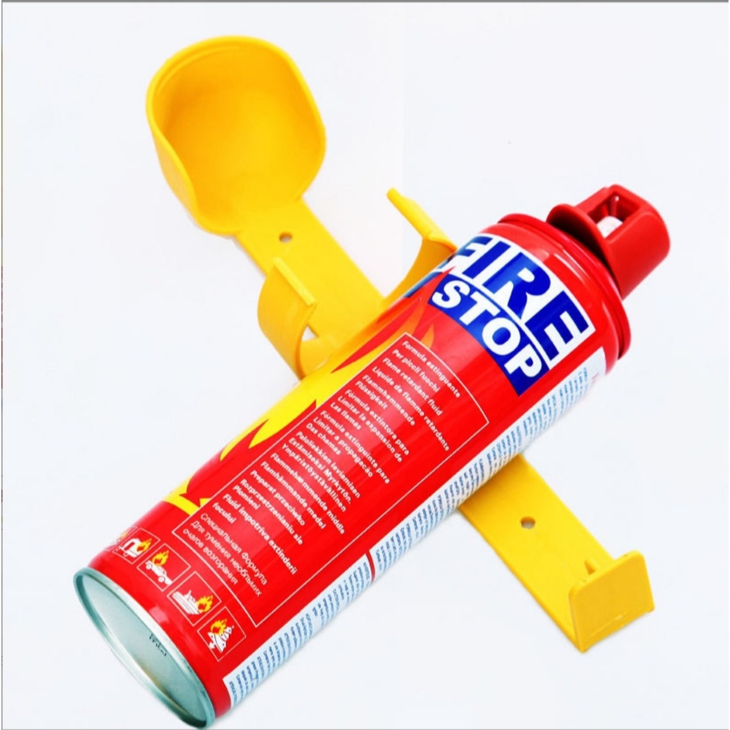 Fire Extinguisher Spray Multi-Pack with Brackets - Portable for Home, Kitchen, Grill, Car - 2, 4, 6-Pack Options - Multi-Class A, B, C, K - Compact 8 in 1 Design