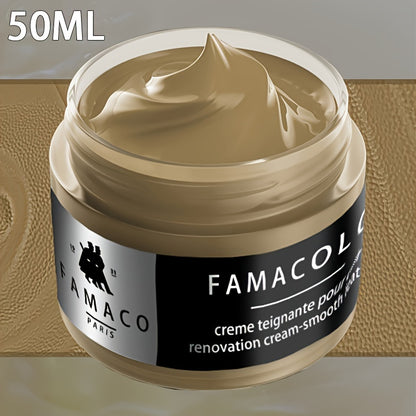 FAMACOL Leather Color Restorer Cream – 1.69oz Black Dye for Leather Repair & Refurbishment, Non-Toxic for Sofa, Shoes, Bags