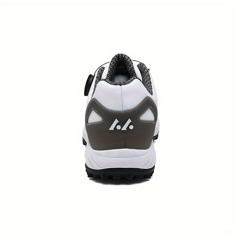 Men's Golf Shoes - Waterproof, Non-Slip Sports Sneakers with Swivel Button for Maximum Comfort