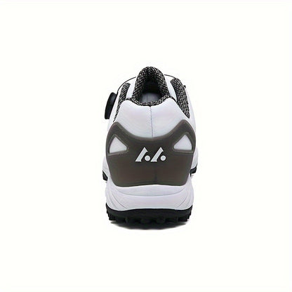Men's Golf Shoes - Waterproof, Non-Slip Sports Sneakers with Swivel Button for Maximum Comfort