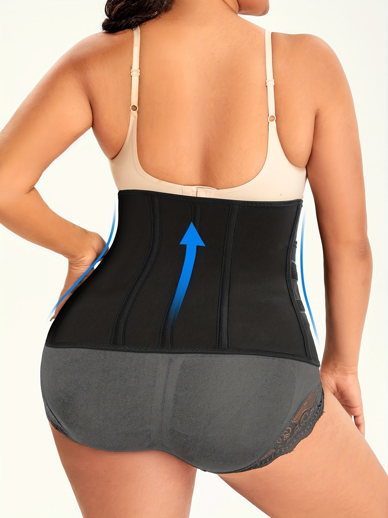 Plus Size Sports Corset – Women's Durable Zipper Waist Trainer for Tummy Control and Shaping