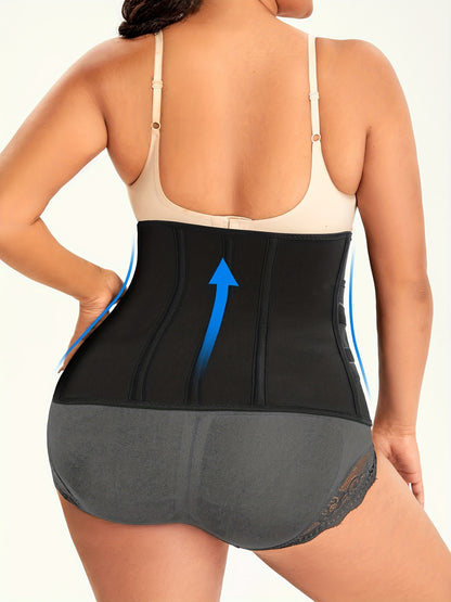 Plus Size Sports Corset – Women's Durable Zipper Waist Trainer for Tummy Control and Shaping