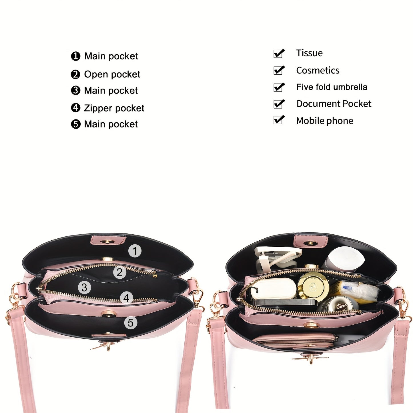 Small Crossbody Bags for Women - Fashion Butterfly Bucket Purses, Lightweight Shoulder Handbags