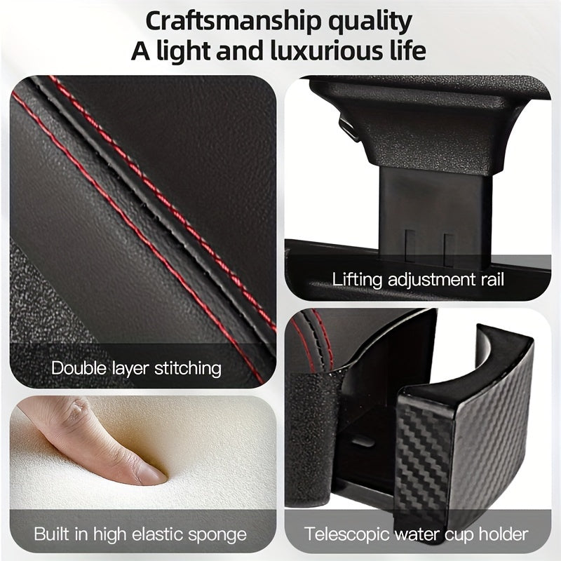Car Center Control Armrest Box with Hidden Cup Holder - Car Interior Accessories
