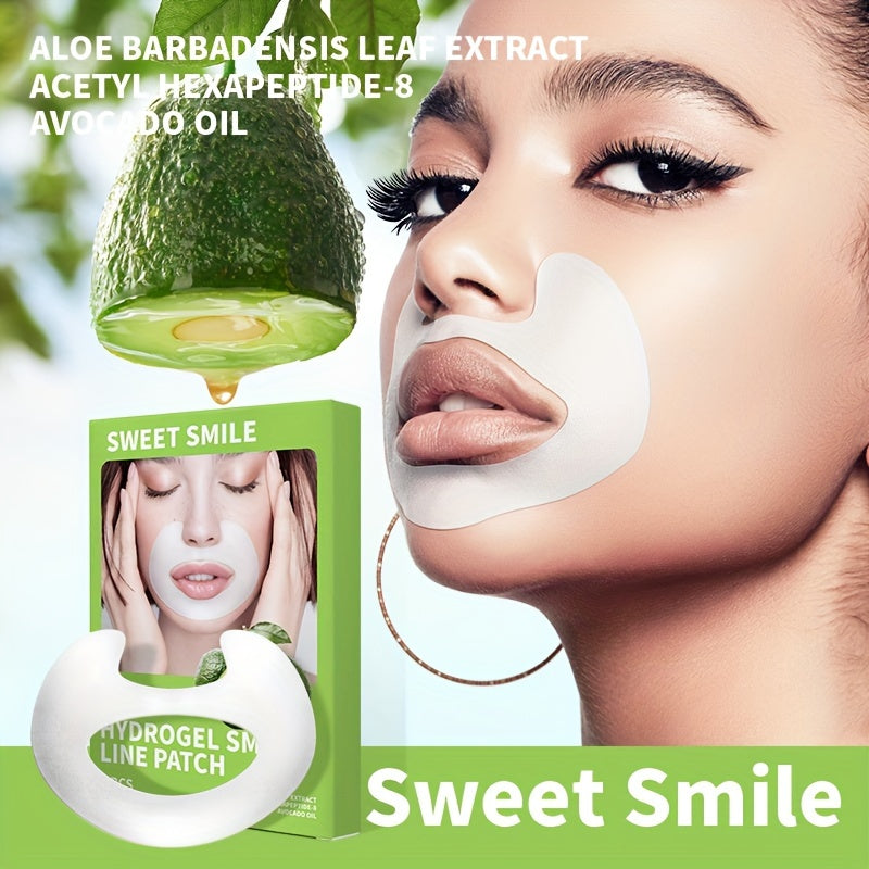 ILISYA Smile Line Patch - Aloe Vera and Niacinamide Gel Mask for Nourishing, Moisturizing, and Firming Facial Skin