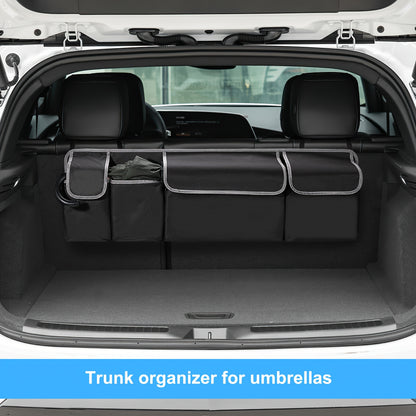 Universal Car Seat Back Storage Bag – Large Capacity Multi-Pocket Organizer, Durable 600D Oxford Cloth
