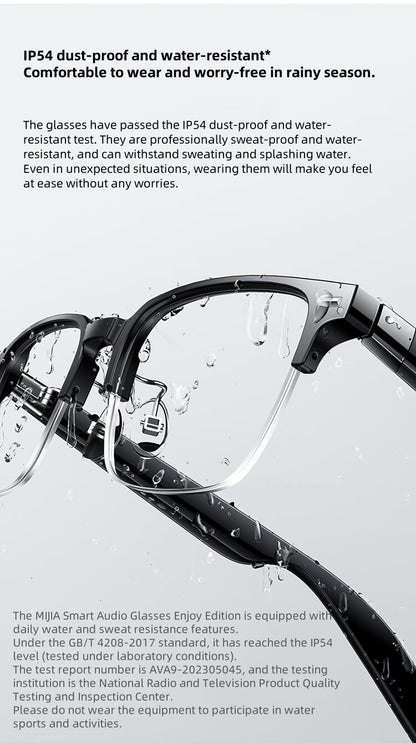 Xiaomi Mijia Smart Audio Glasses Lite Joyful Edition — Bluetooth 5.2 Headset with Noise Reduction, Ultra-Long Standby & Detachable Design