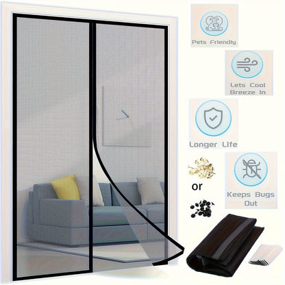 Magnetic Screen Door Set - Self-Sealing, Hands-Free, Heavy-Duty Mesh - Bug-Proof, Pet and Kid Friendly, Easy Installation, Durable - 36x82 Inch / 39x82 Inch
