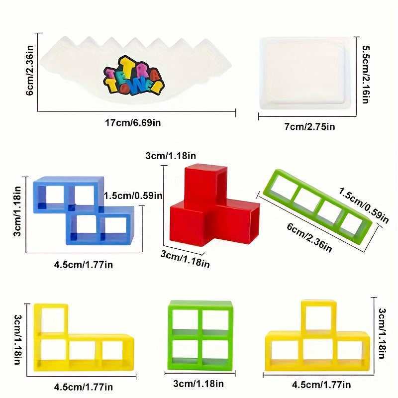 Stack Attack Game - Viral Interactive Balance Stacking Block Board Game for Family, Class and Office - Random Color