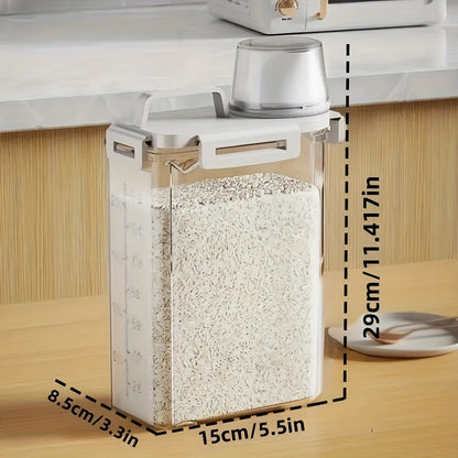 Storage Container – Insect-Proof & Moisture-Proof Sealed Tank with Lid, Portable and Leak-Proof Food Storage Box for Grain, Nuts, Flour and Rice, Kitchen Organizer