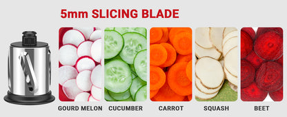 Dishwasher Safe Stainless Steel Slicer & Shredder Attachment for KitchenAid Stand Mixer – Vegetable & Salad Cutter