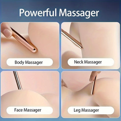 Portable Mini Bullet Massager – USB Rechargeable, 10 Speed High-Frequency Vibration, Handheld Electric Massage Stick