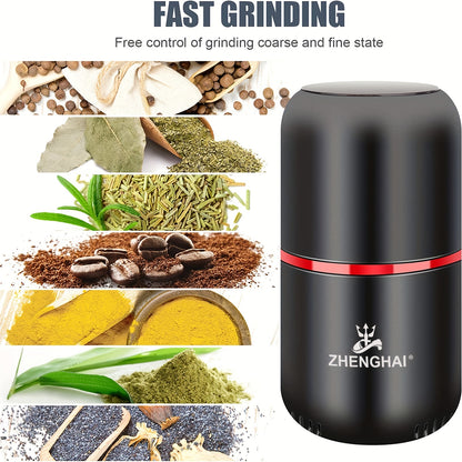 120g Extra-Large Electric Spice Grinder - Powerful Fast Grinding for Coffee, Nuts, Spices, Flower Buds - Includes Cleaning Brush