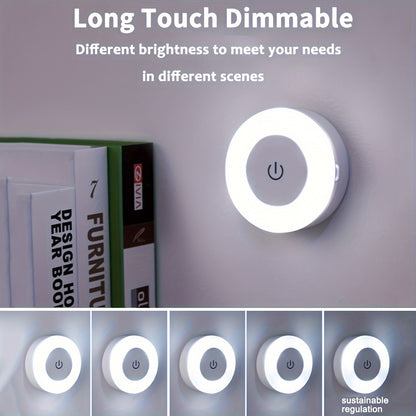 LED Touch Night Light – Dimmable Decorative Light for Bedroom, Aisle, Washroom, Living Room, Wardrobe and Cabinet (Warm/White Light)