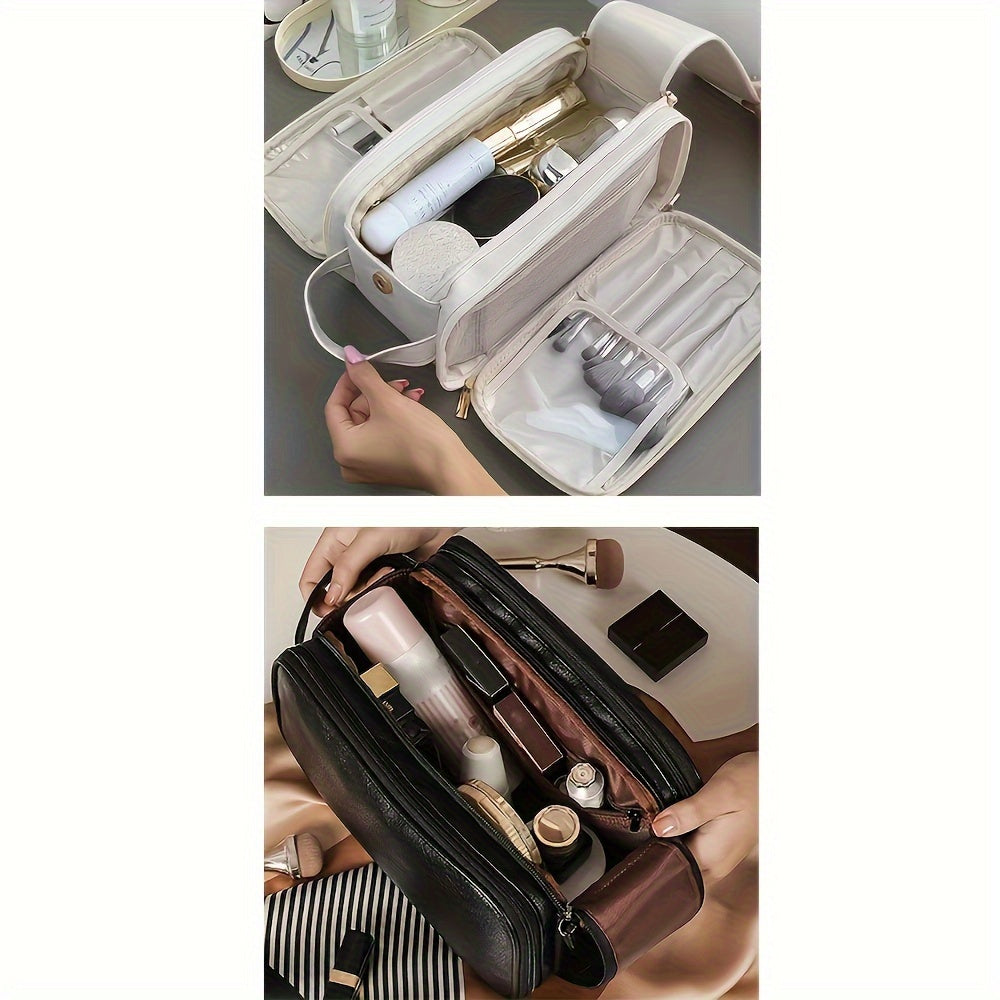 Women's Large Capacity Multifunctional Cosmetic Bag – Portable Travel Makeup and Toiletries Storage