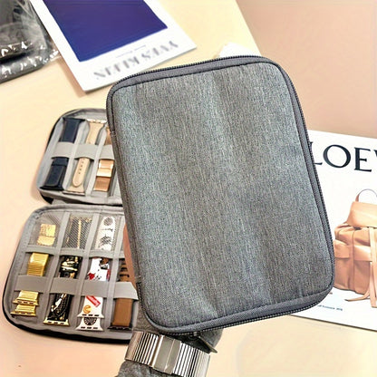 Compact Multi-Pocket Cable Organizer Bag - Store and Protect Chargers, Cables, and Accessories - Ideal for Travel, Work, and Daily Use