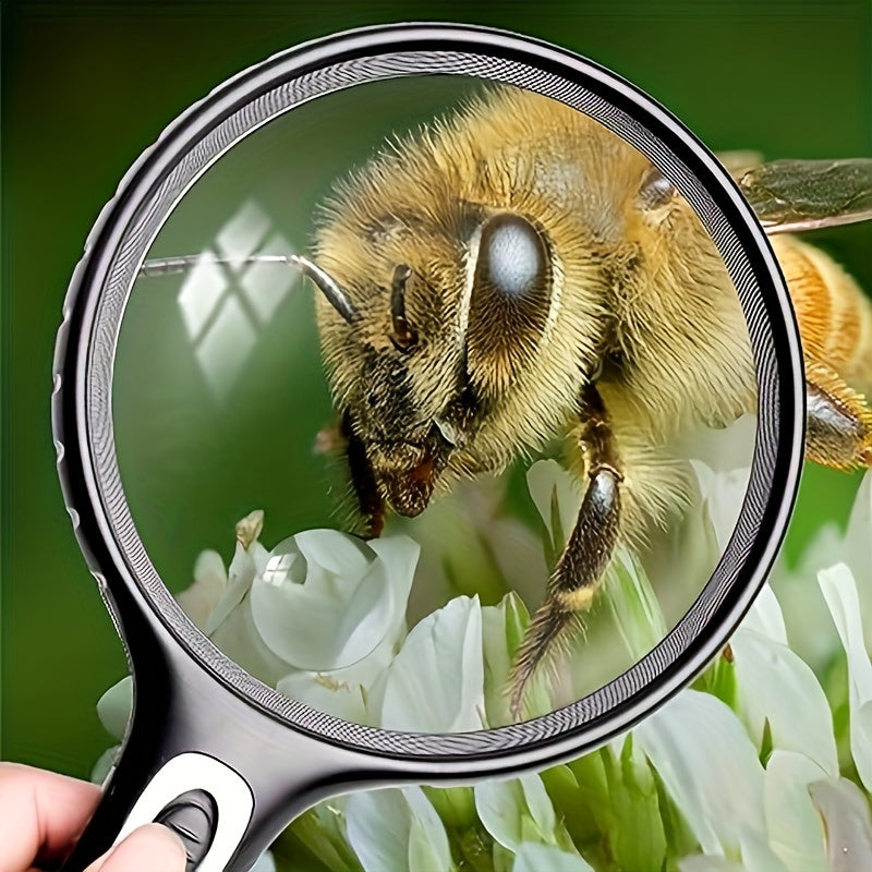 30x/60x LED Magnifying Glass - Handheld Design for Reading, Jewelry, and Low Vision Assistance