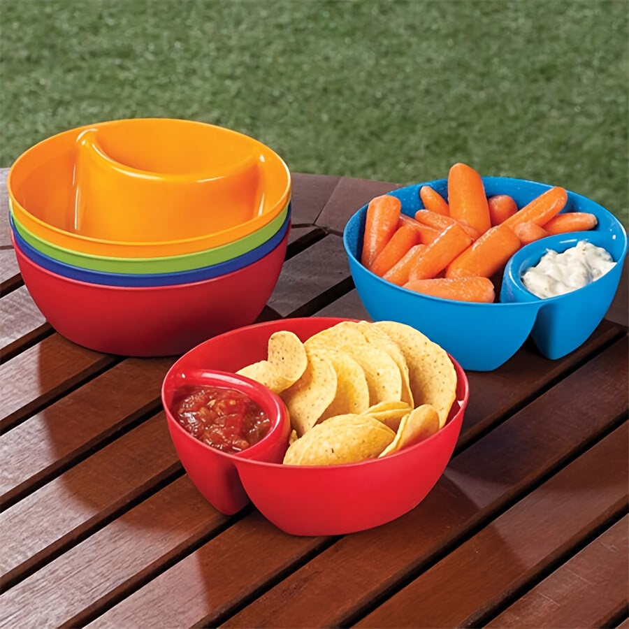 6PCS Set Plastic French Fry Bowls - 6 Color Non-Fragile Multifunctional Snack Bowls, Dipping Cups, Sauce Bowls, and Potato Chip Holders