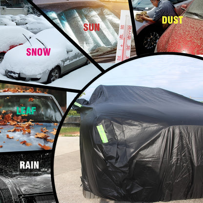 All-Purpose Waterproof Car Cover – Protect Your SUV/Sedan from Sun, Rain, Snow & UV Rays, Outdoor Use