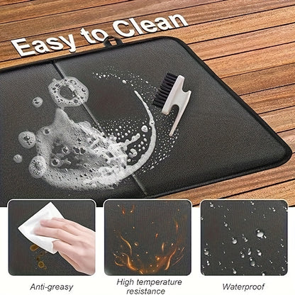 3-4 Burner Gas Stove Top Cover - Fireproof, Waterproof, Foldable Protector for RV and Camping - Easy to Clean Decorative Stove Guard