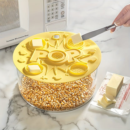 Silicone Microwave Popcorn Lid – Versatile Popcorn Flavored Kitchen Tool – Easy Flavoring Kitchen Supplies