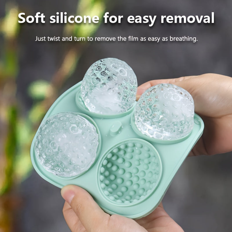 Silicone Golf Ball Ice Cube Tray - Multifunctional Mold for Pudding, Jelly, Candy, Whiskey and Cocktails, Kitchen Essentials