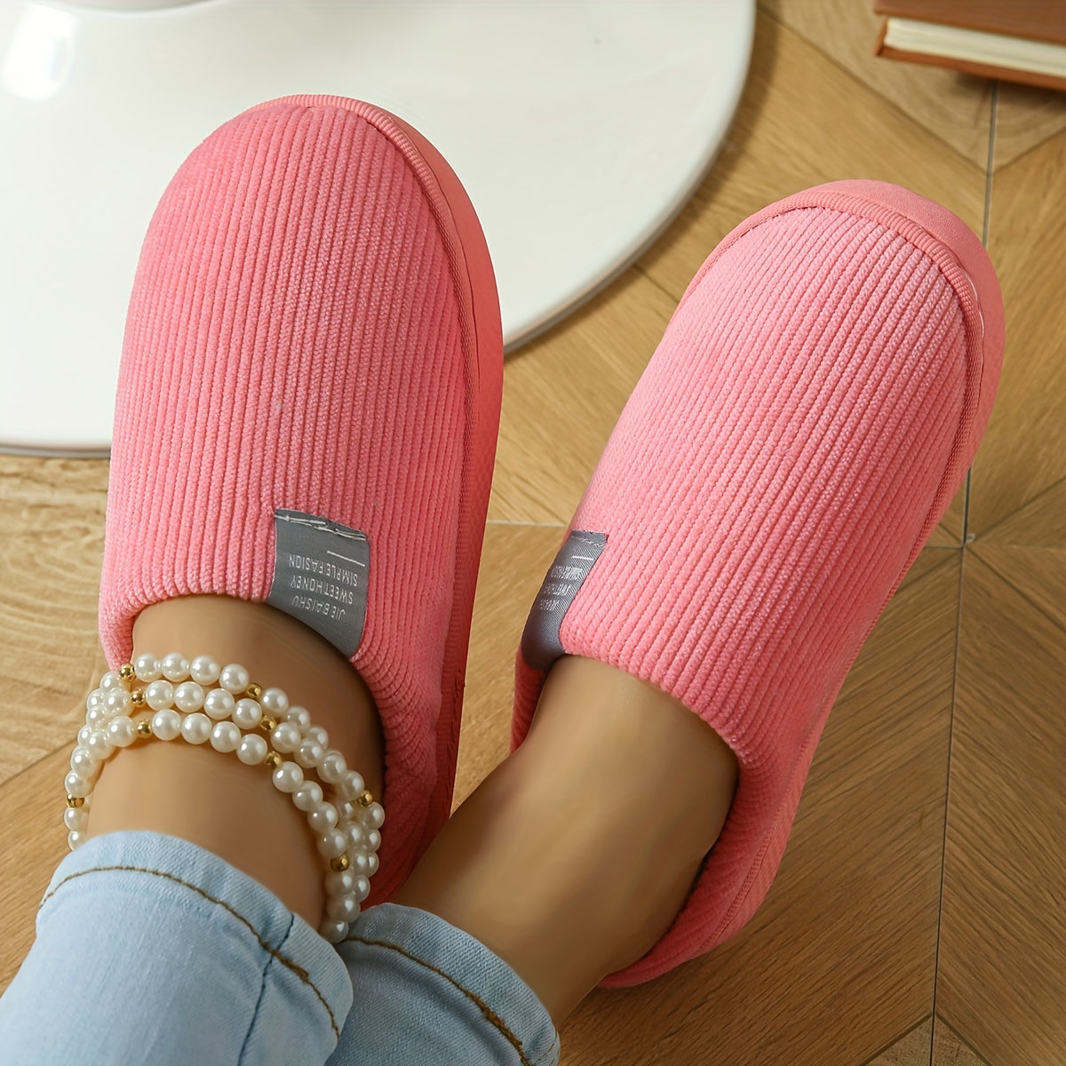 CozyFuzz Unisex Plush Slippers - Ultra Soft, Warm Closed Toe Fuzzy Slip-On Shoes for Indoor Wear, Perfect for Cold Winter Nights & Relaxation