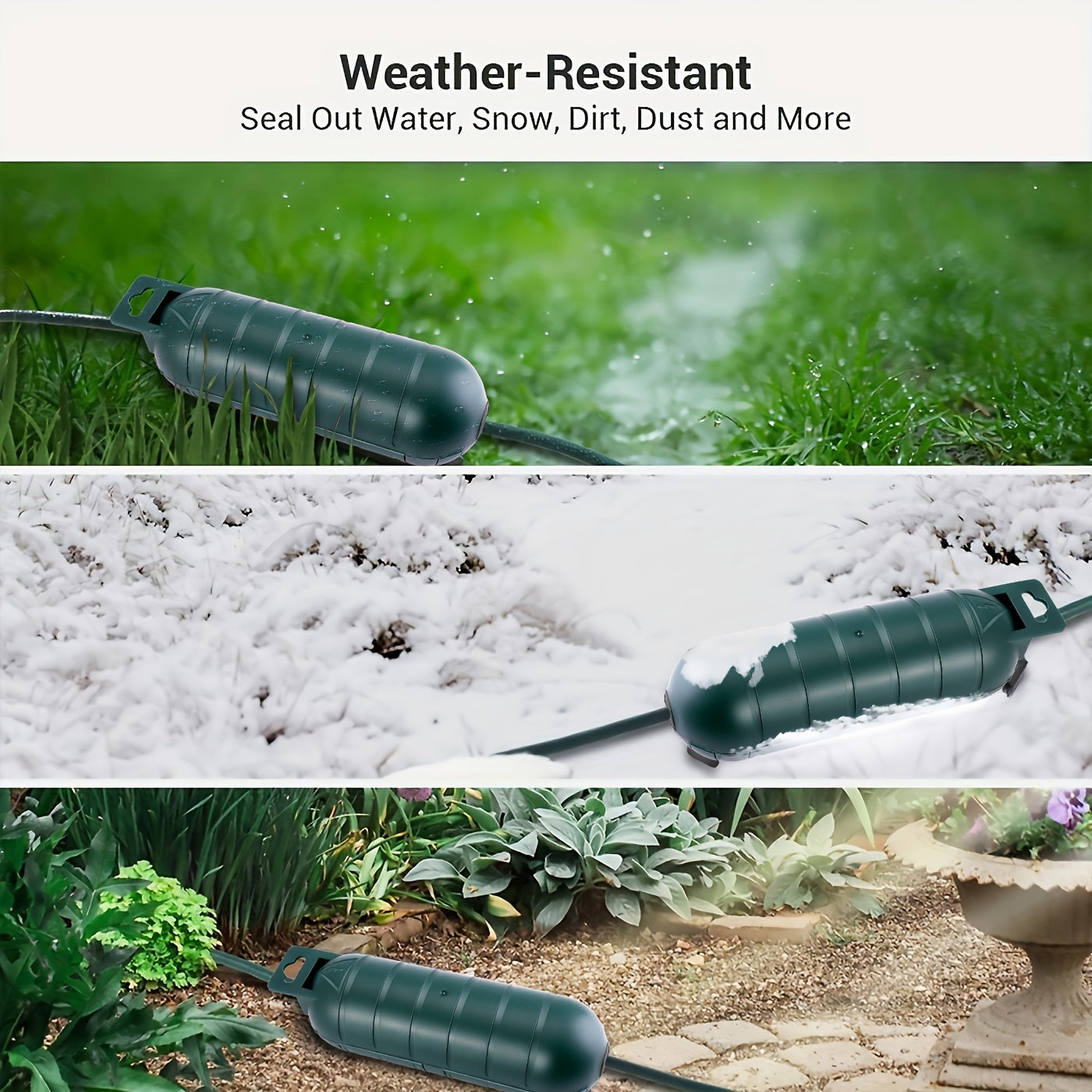 4pcs Outdoor Extension Cord Safety Cover – Waterproof Seal, Weatherproof Electrical Box for Outlets, Plugs & Christmas Lights