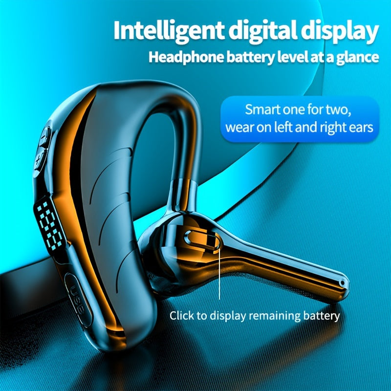 X13 Wireless Single Ear Headset with Mic - Noise Cancelling, Waterproof, Long Standby Time, Bluetooth 5.2 Handsfree Earpiece