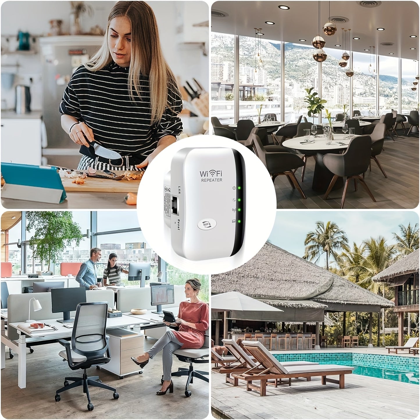 Boost Your WiFi Signal - Long Range Wireless Repeater Access Point, Up to 300Mbp