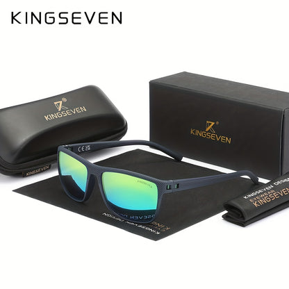 KINGSEVEN Delight Polarized Glasses – Premium TR90 Frame, Square Fashion – Casual and Leisure Eyewear for Men & Women – Ideal for Outdoor Sports, Parties, Travel, Driving, Fishing, and Photo Prop