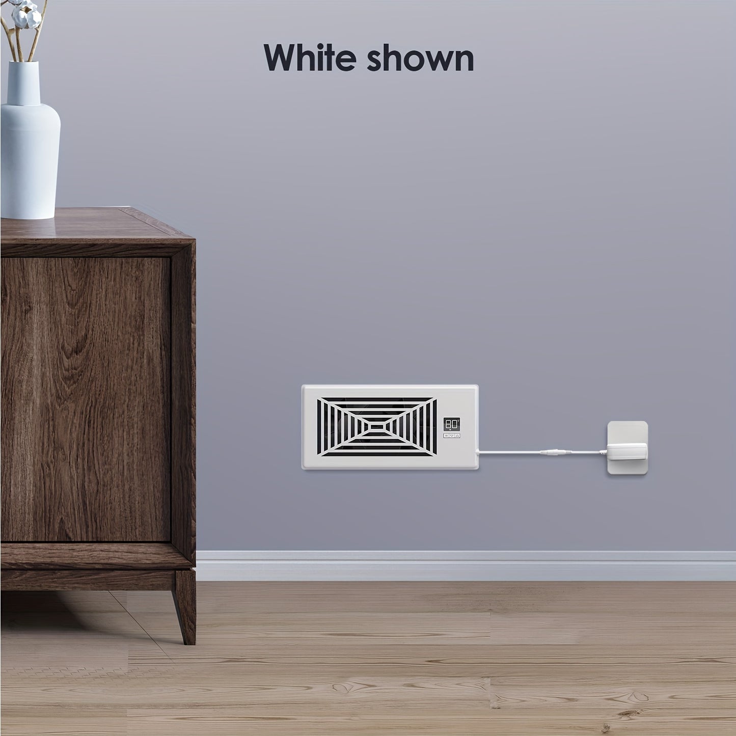 4" x 10" Smart Register Booster Fan – HVAC Building Supplies with Remote Control, Thermostat Control – Quiet Operation for Efficient Heating and Cooling