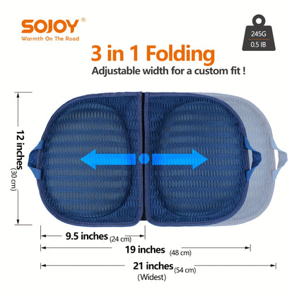 3-in-1 Foldable Butterfly-Shaped Memory Foam Seat Cushion – Portable, Medium Soft, All-Season Comfort – Durable Polyester Surface and Sponge Filling