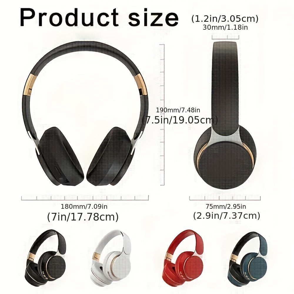07S Wireless Over-Ear Headphones - Long Battery Life, HD Sound, Comfortable Earmuffs, Adjustable and Foldable for Sports and Commuting