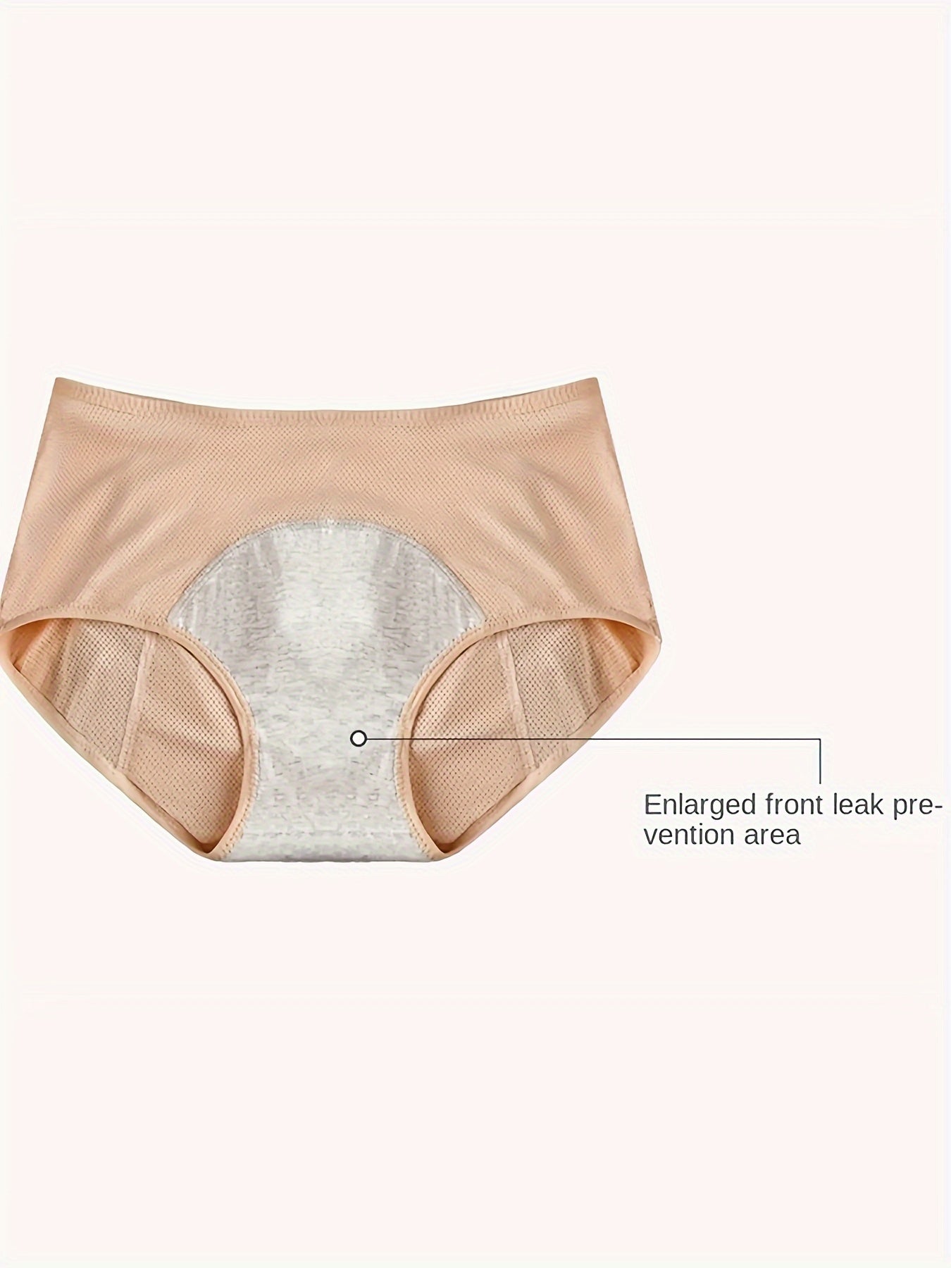 8pcs Plus Size Women's Comfortable Solid Panties - Leakproof, Breathable, Ultra-Absorbent Period Briefs for Menstrual Cycle - Soft, Stretchy, Skin-Friendly Fabric for All-Day Comfort