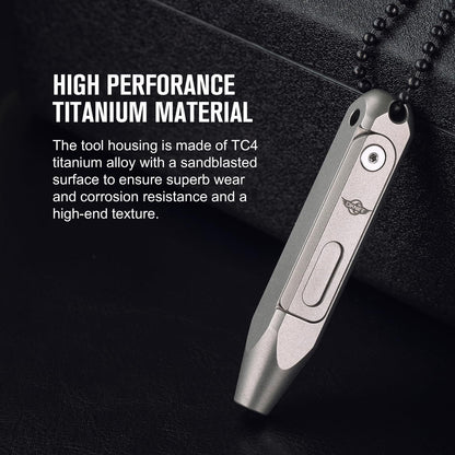 OKNIFE Otacle D1 Titanium EDC Screwdriver – 8-in-1 Multi-Bit with S2 Steel Magnetic Bits, Mini Precision Tool for Work & Daily Use