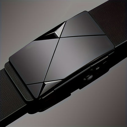 Men's Genuine Leather Belt – Automatic Buckle Cowhide Belt for Stylish Comfort