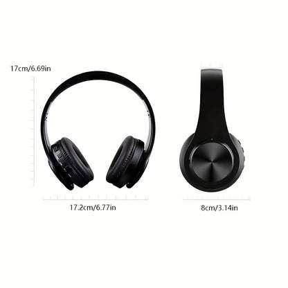 B39 Wireless LED Headphones - Foldable Over-Ear Headset with Colorful Lights, Built-in Mic, FM, SD Slot, Wired Option for PC, TV, Phones, Ideal Travel Gift