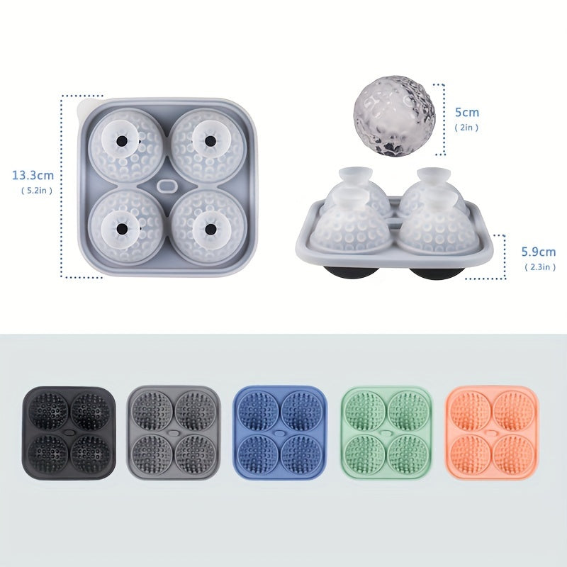 Silicone Golf Ball Ice Cube Tray - Multifunctional Mold for Pudding, Jelly, Candy, Whiskey and Cocktails, Kitchen Essentials